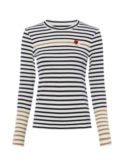 Marc Cain Sports Damen Langarmshirt in schwarz braun