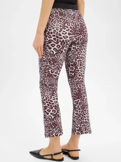 Marc Cain Sports Damen Leggings in aubergine weiß
