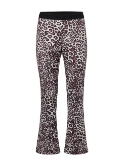 Marc Cain Sports Damen Leggings in aubergine weiß