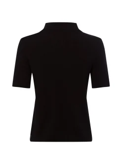 Marc Cain Sports Damen Strick-Poloshirt mit Woll- und Cashmere-Anteil in schwarz