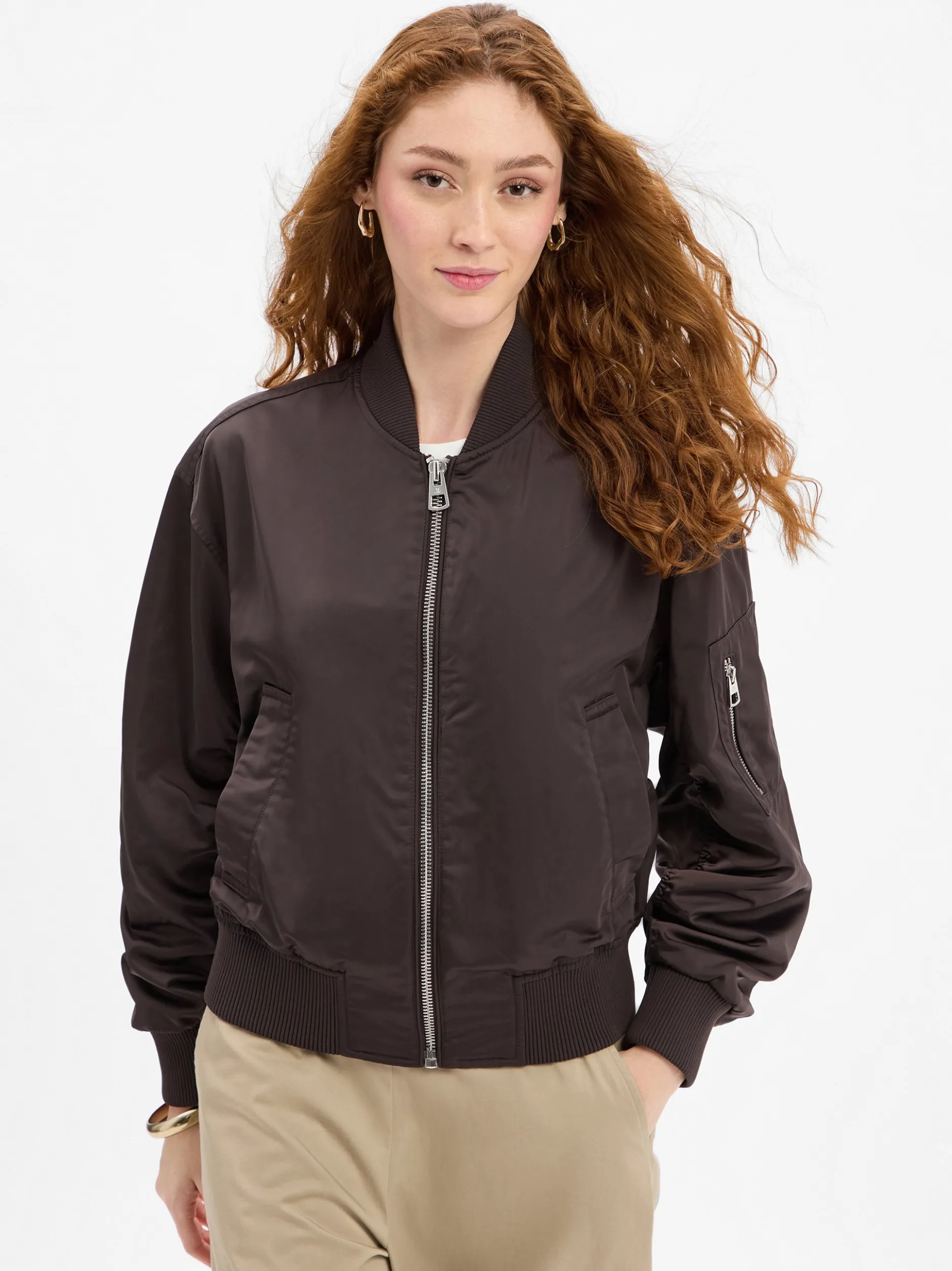 Marc O'Polo Damen Blouson in schoko