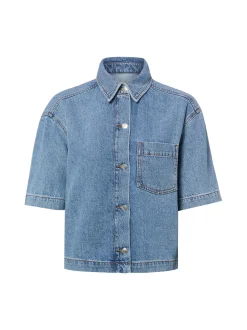 Marc O'Polo Damen Bluse mit Leinen-Anteil in medium stone