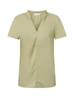 Marc O'Polo Damen Blusenshirt in schilf - Ärmel: kurzarm
