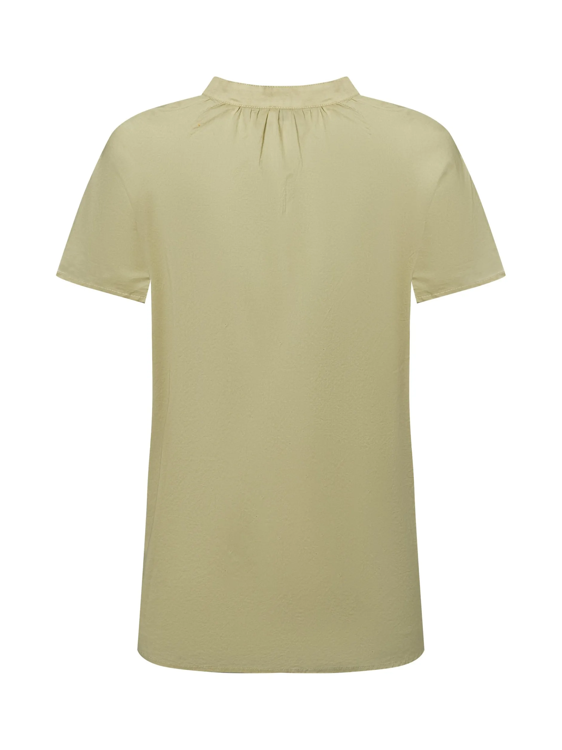 Marc O'Polo Damen Blusenshirt in schilf - Ärmel: kurzarm