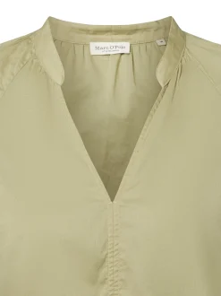 Marc O'Polo Damen Blusenshirt in schilf - Ärmel: kurzarm