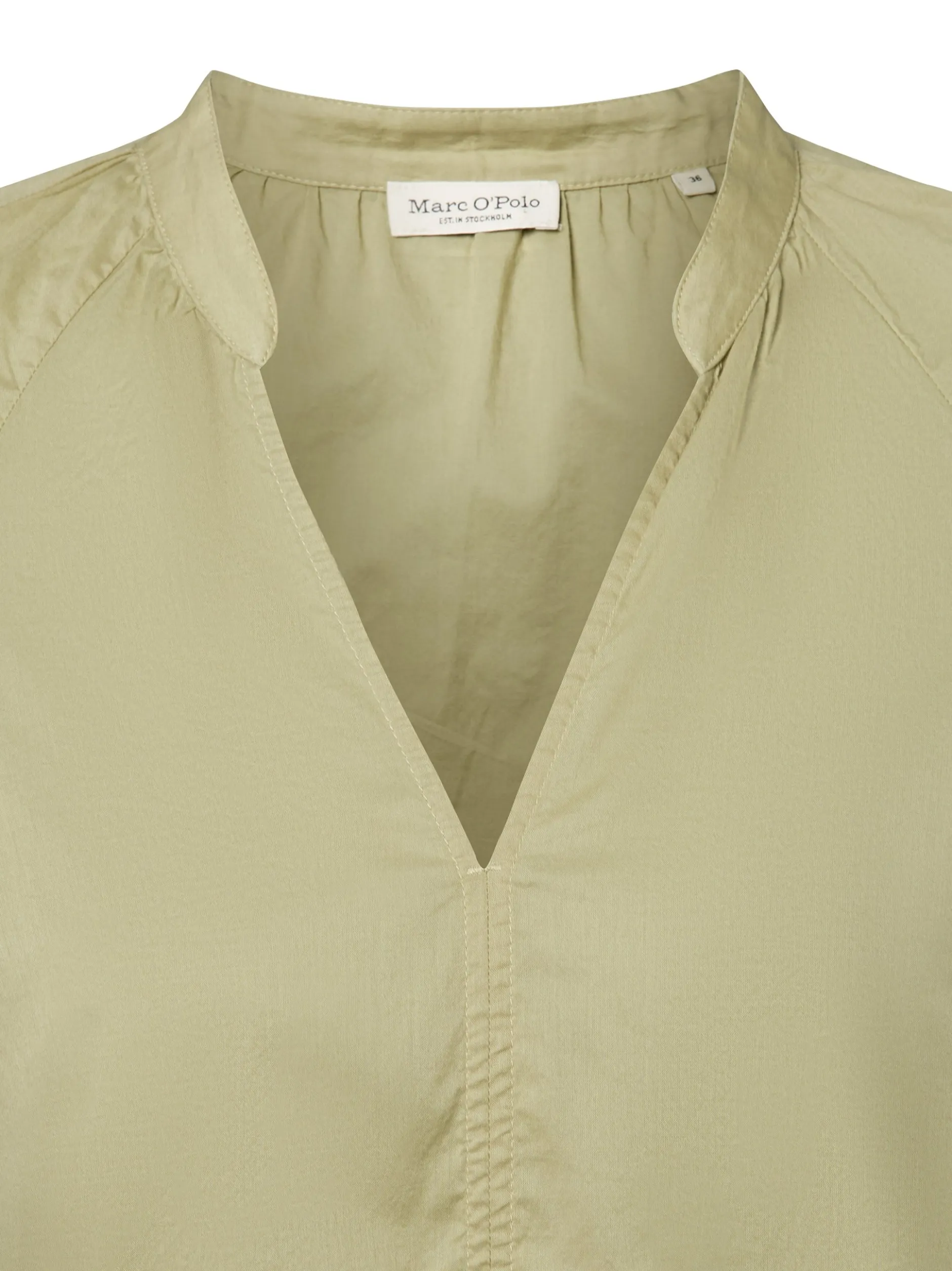 Marc O'Polo Damen Blusenshirt in schilf - Ärmel: kurzarm