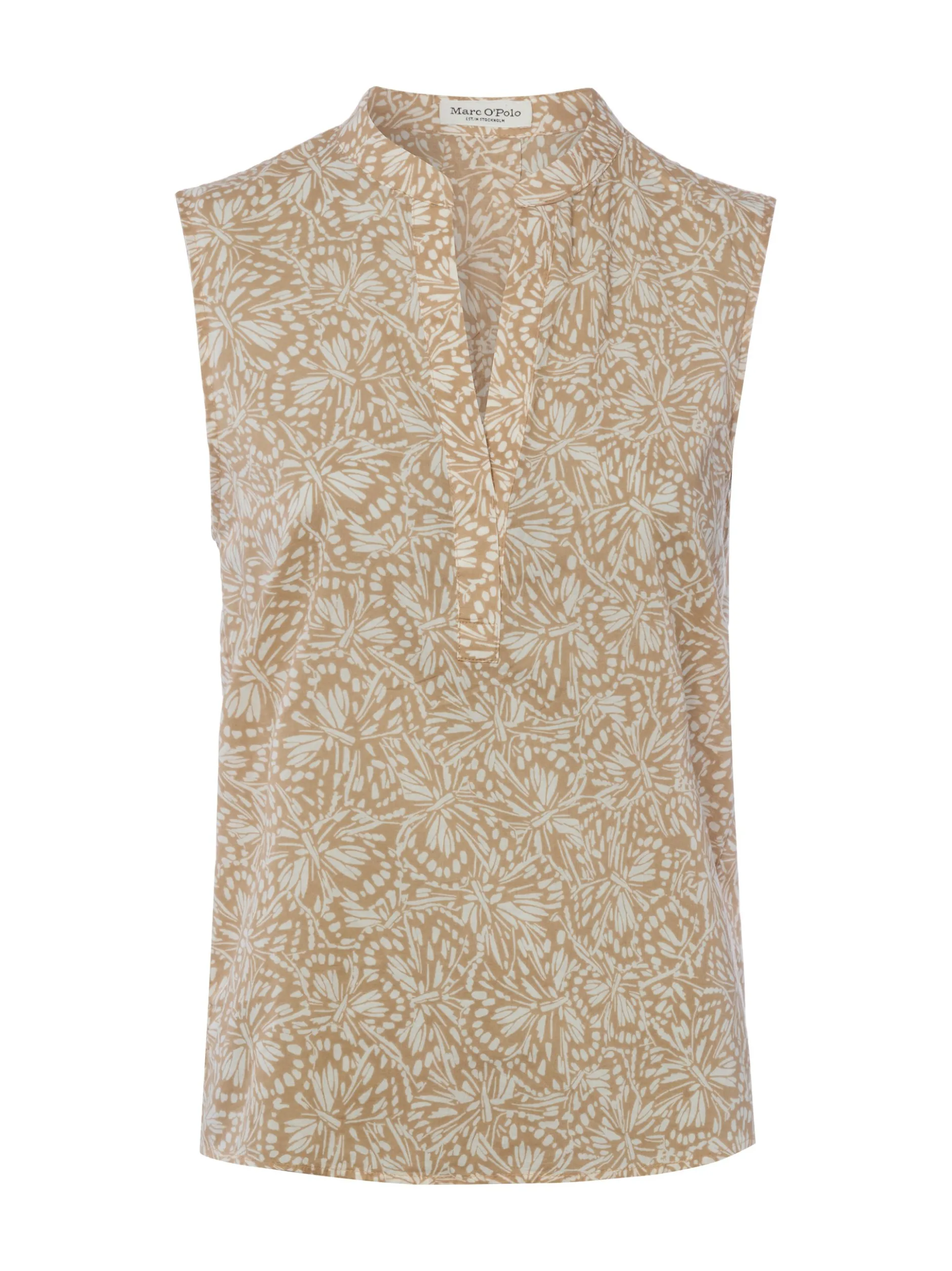 Marc O'Polo Damen Blusentop in beige weiß