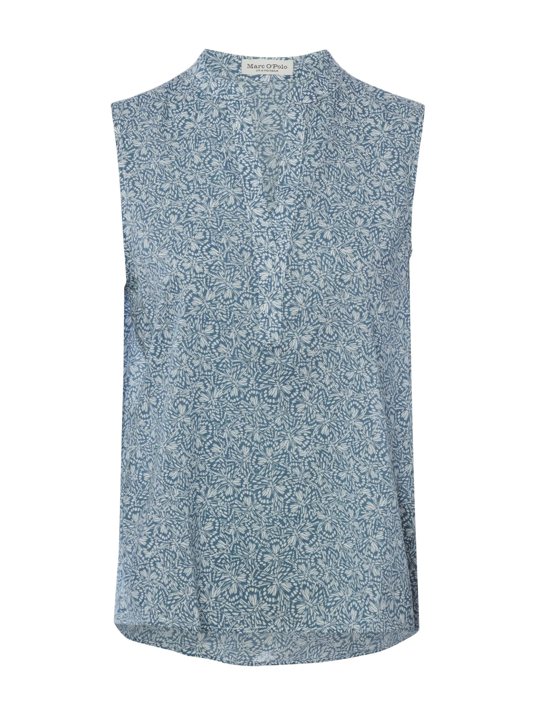 Marc O'Polo Damen Blusentop in hellblau weiß