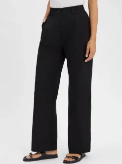 Marc O'Polo Damen Bundfaltenhose in schwarz