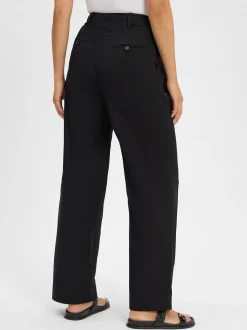 Marc O'Polo Damen Bundfaltenhose in schwarz