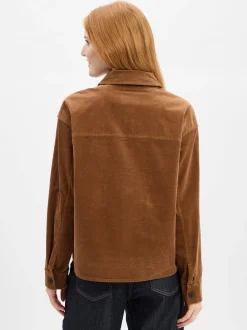 Marc O'Polo Damen Cordjacke in cognac