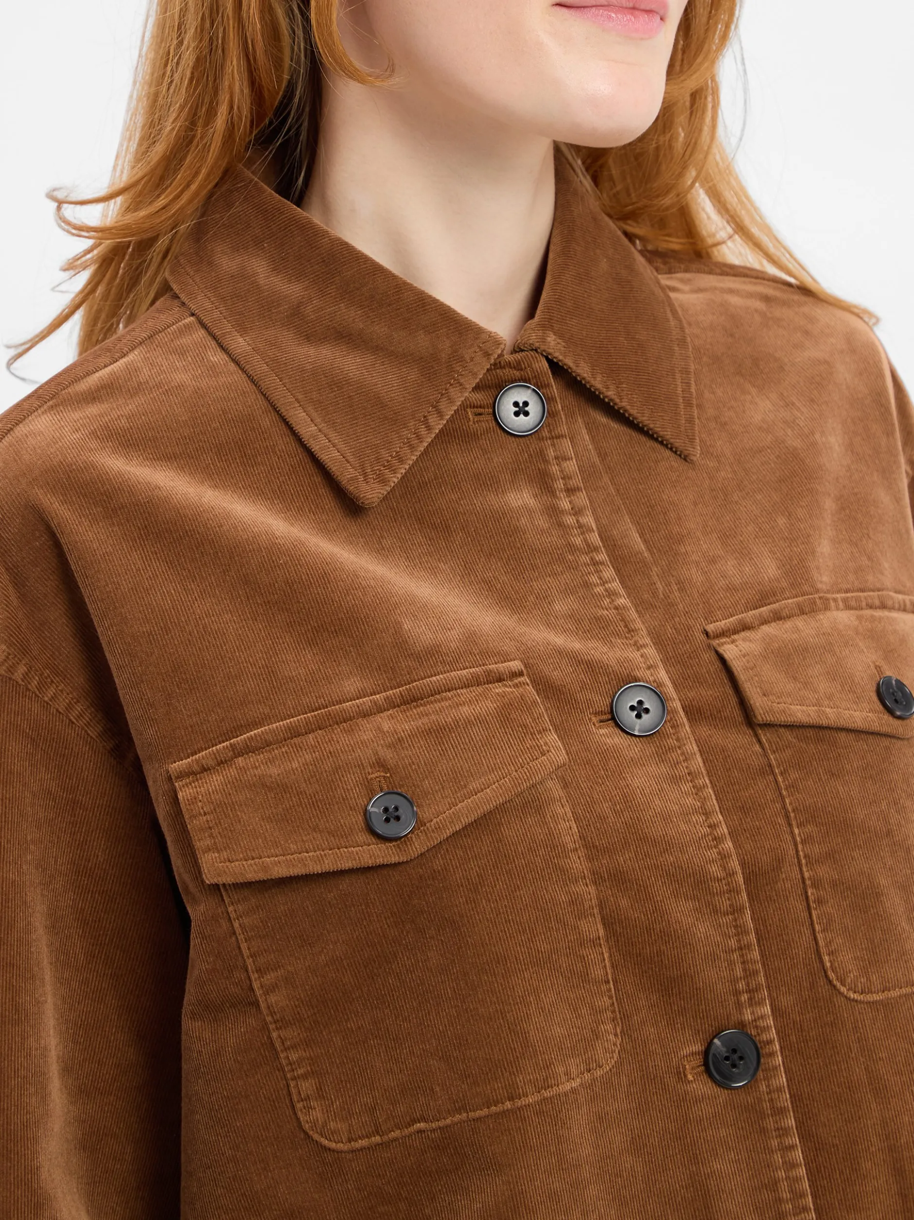 Marc O'Polo Damen Cordjacke in cognac