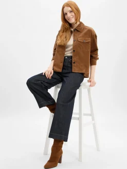 Marc O'Polo Damen Cordjacke in cognac
