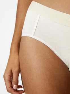 Marc O'Polo Damen Hipster - Iconic Rib in weiß