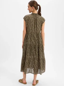 Marc O'Polo Damen Kleid in khaki - Ärmel: ohne Arm