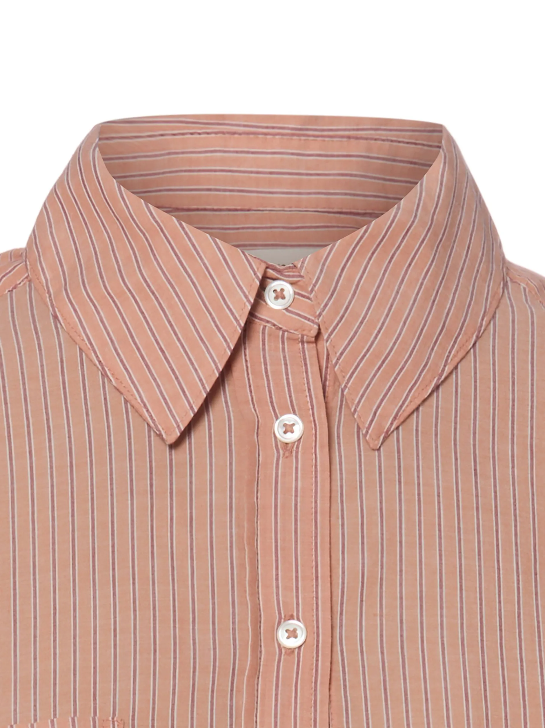 Marc O'Polo Damen Kurzarmbluse in aprikot bordeaux