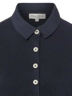 Marc O'Polo Damen Poloshirt in marine - Ärmel: kurzarm