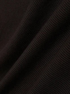 Marc O'Polo Damen Ripp-Shirt in schoko - Ärmel: kurzarm