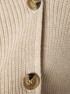 Marc O'Polo Damen Strickjacke in sand - Ärmel: langarm