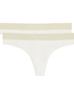 Marc O'Polo Damen String - Iconic Rib in weiß