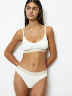 Marc O'Polo Damen String - Iconic Rib in weiß