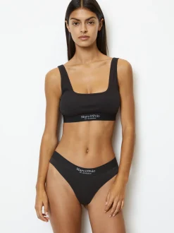 Marc O'Polo Damen String - Iconic Rib in schwarz