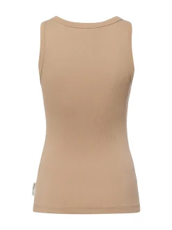 Marc O'Polo Damen Top in camel - Ausschnitt: Rundhals