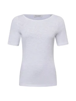 Marc O'Polo Damen T-Shirt in weiß - Ausschnitt: Rundhals