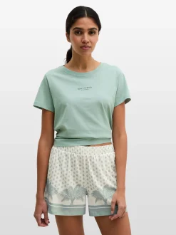 Marc O'Polo Damen T-Shirt - Mix N Match in mint