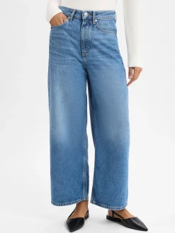 Marc O'Polo Damen Wide-fit-Jeans - Tolva in light stone