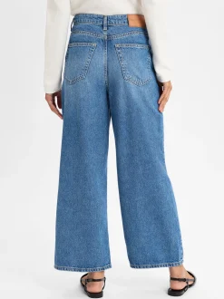 Marc O'Polo Damen Wide-fit-Jeans - Tolva in light stone