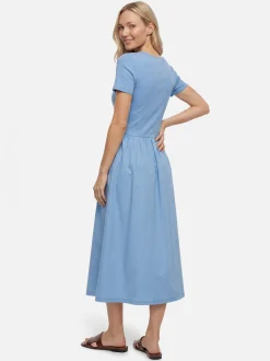 Marc O'Polo Denim Damen Kleid in hellblau - Länge: midi