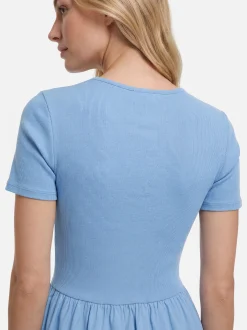 Marc O'Polo Denim Damen Kleid in hellblau - Länge: midi