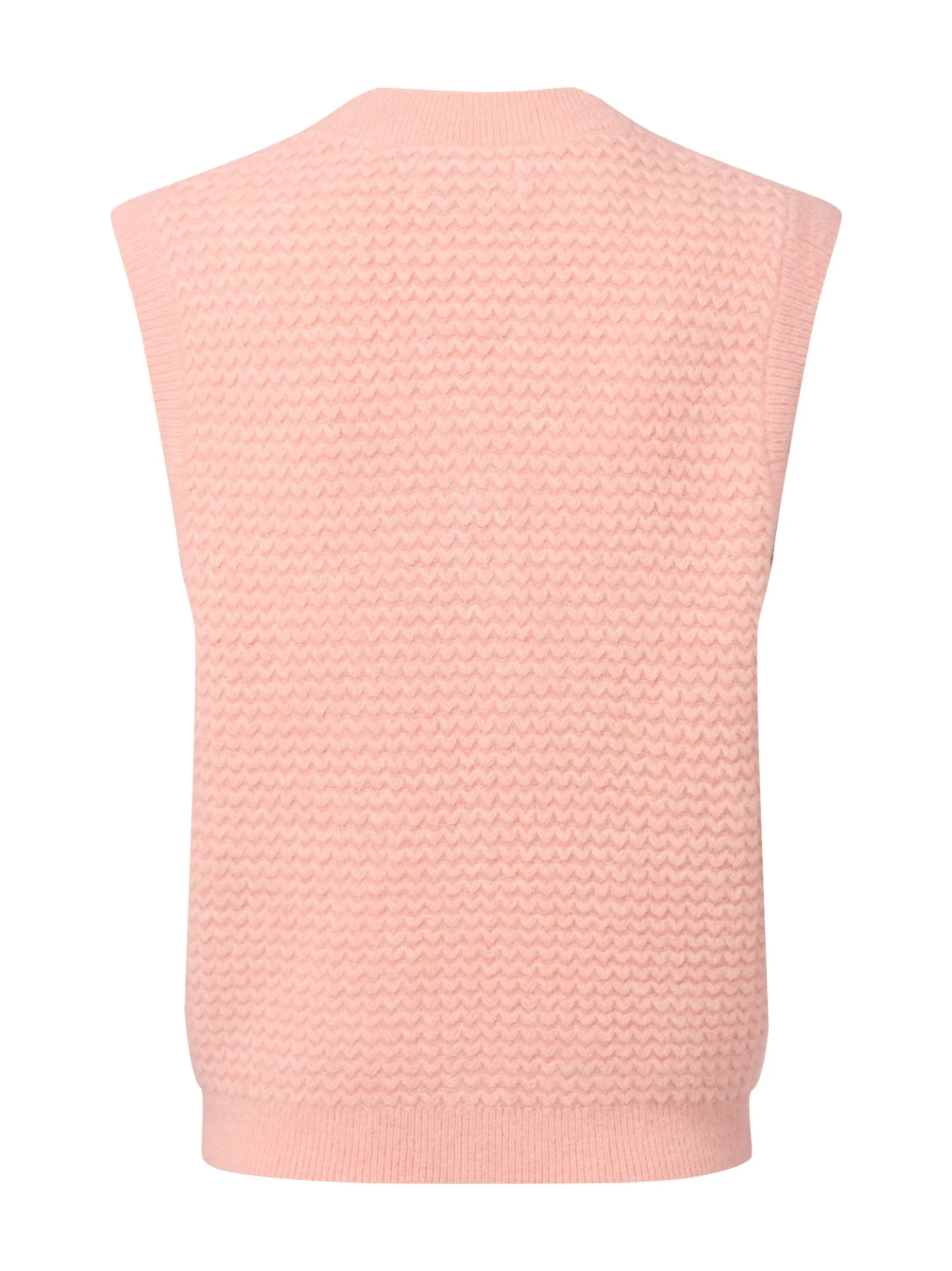 Marc O'Polo Denim Damen Strickweste mit Schurwolle und Alpaka in altrosa