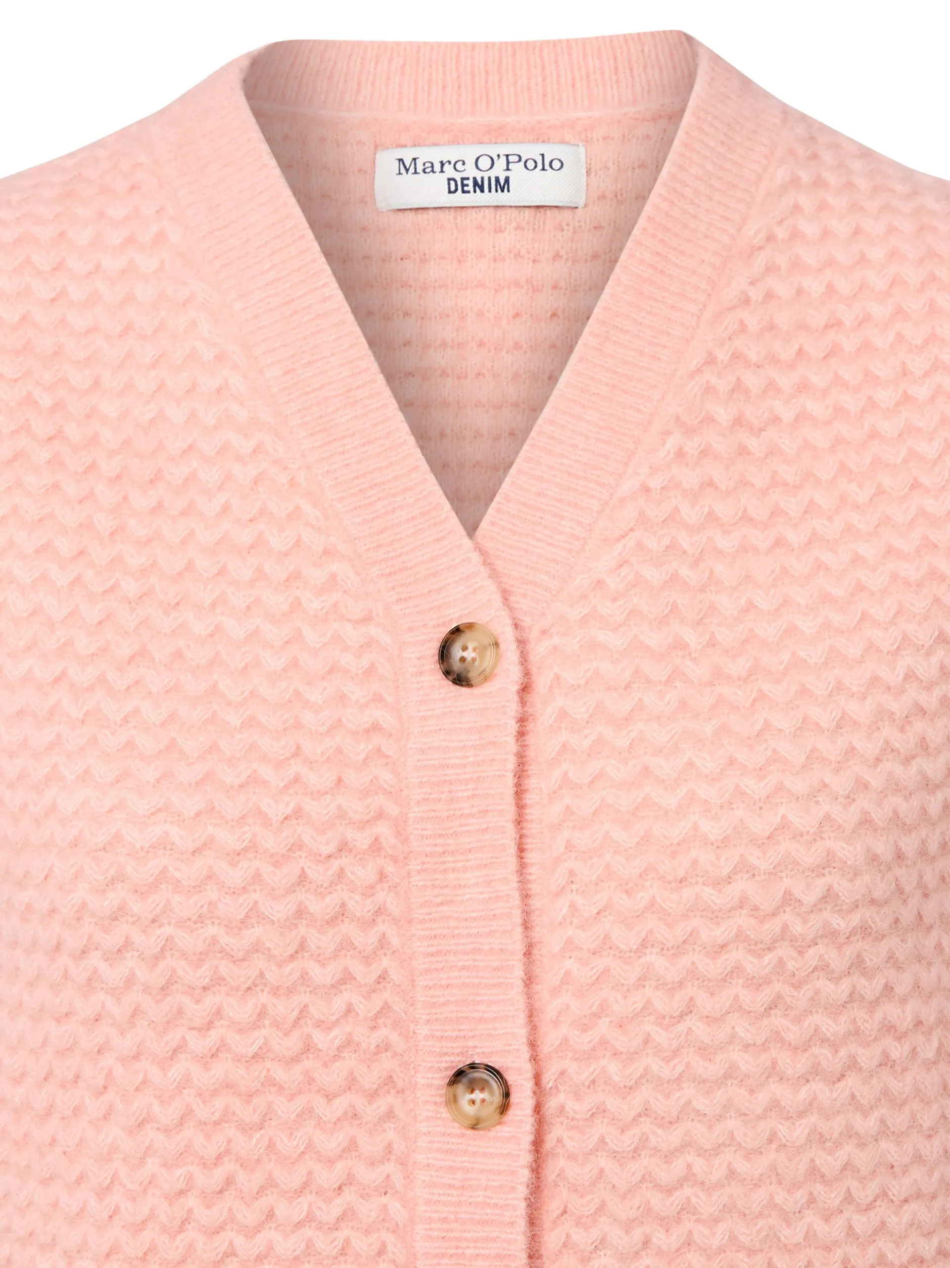 Marc O'Polo Denim Damen Strickweste mit Schurwolle und Alpaka in altrosa