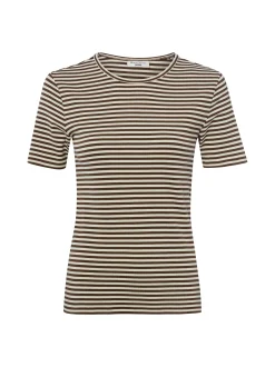 Marc O'Polo Denim Damen T-Shirt in schoko ecru
