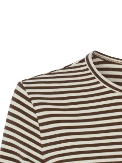 Marc O'Polo Denim Damen T-Shirt in schoko ecru
