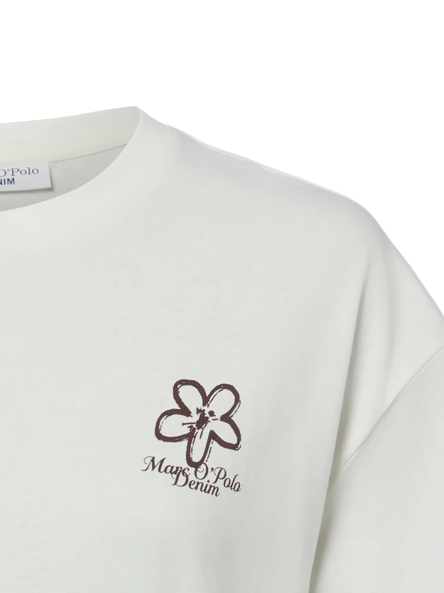 Marc O'Polo Denim Damen T-Shirt in ecru - Ärmel: kurzarm