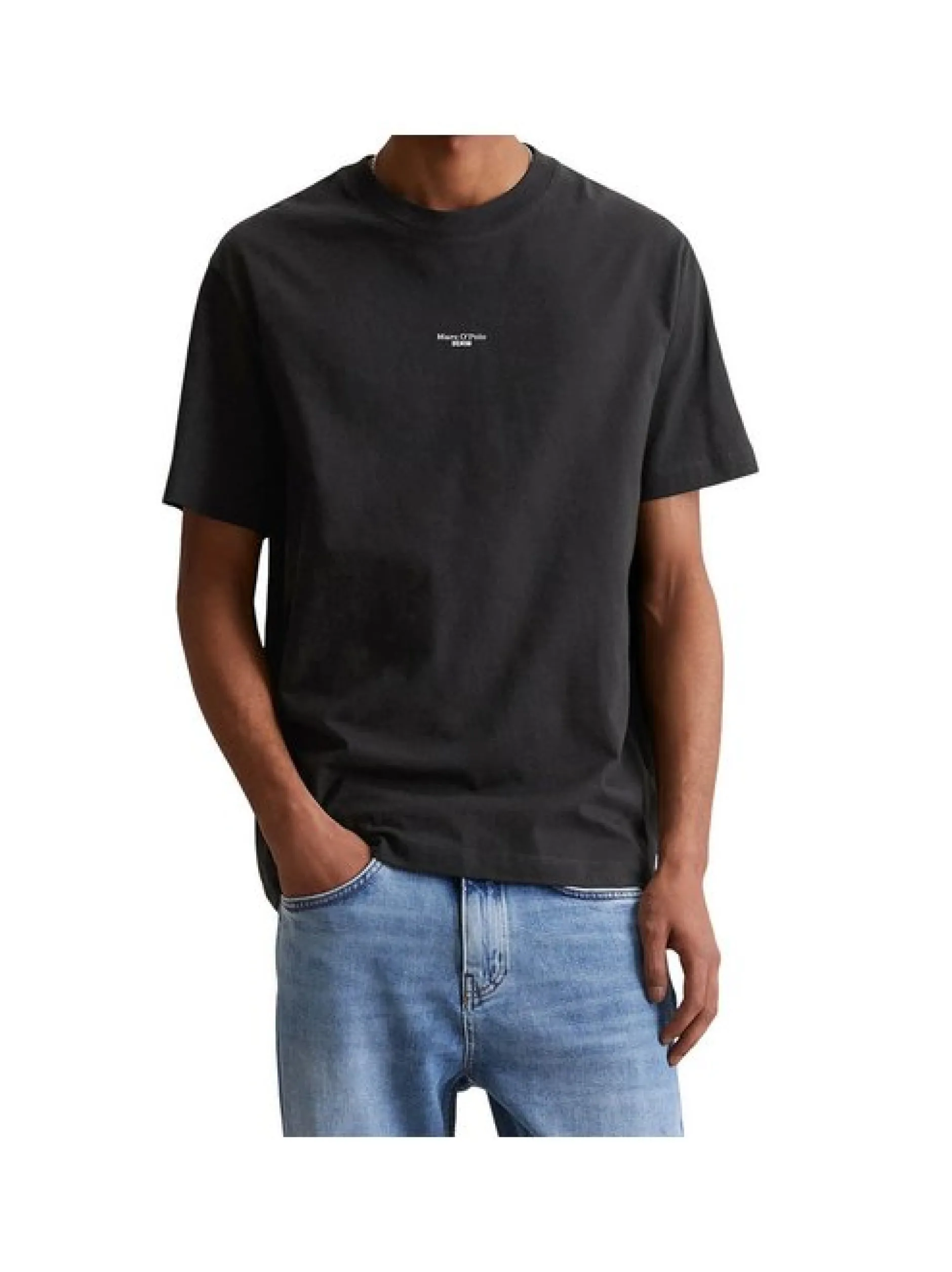 Marc O'Polo Denim Herren T-Shirts im 2er-Pack in blau schwarz