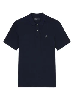 Marc O'Polo Herren Poloshirt in blau - Ärmel: kurzarm