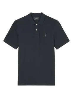 Marc O'Polo Herren Poloshirt in blau - Ärmel: kurzarm