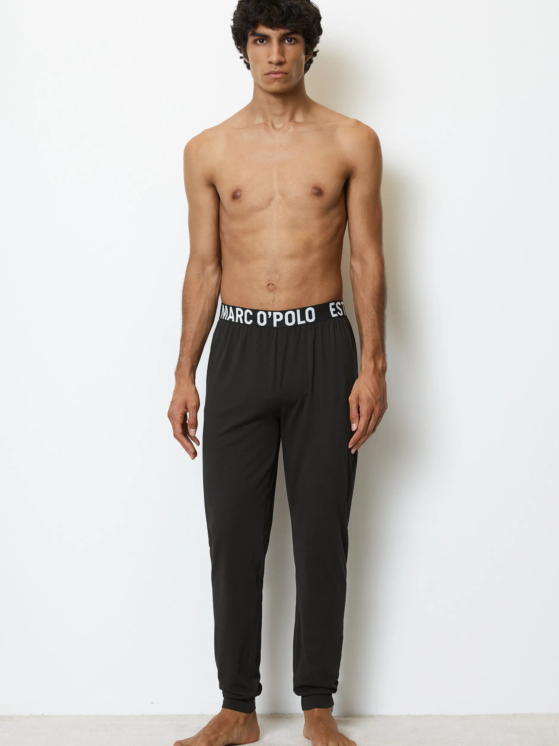Marc O'Polo Herren Sweatpants - Mix & Match Cotton in schwarz