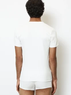 Marc O'Polo Herren T-Shirt - Iconic Rib in weiß