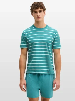 Marc O'Polo Herren T-Shirt in türkis - Ärmel: kurzarm