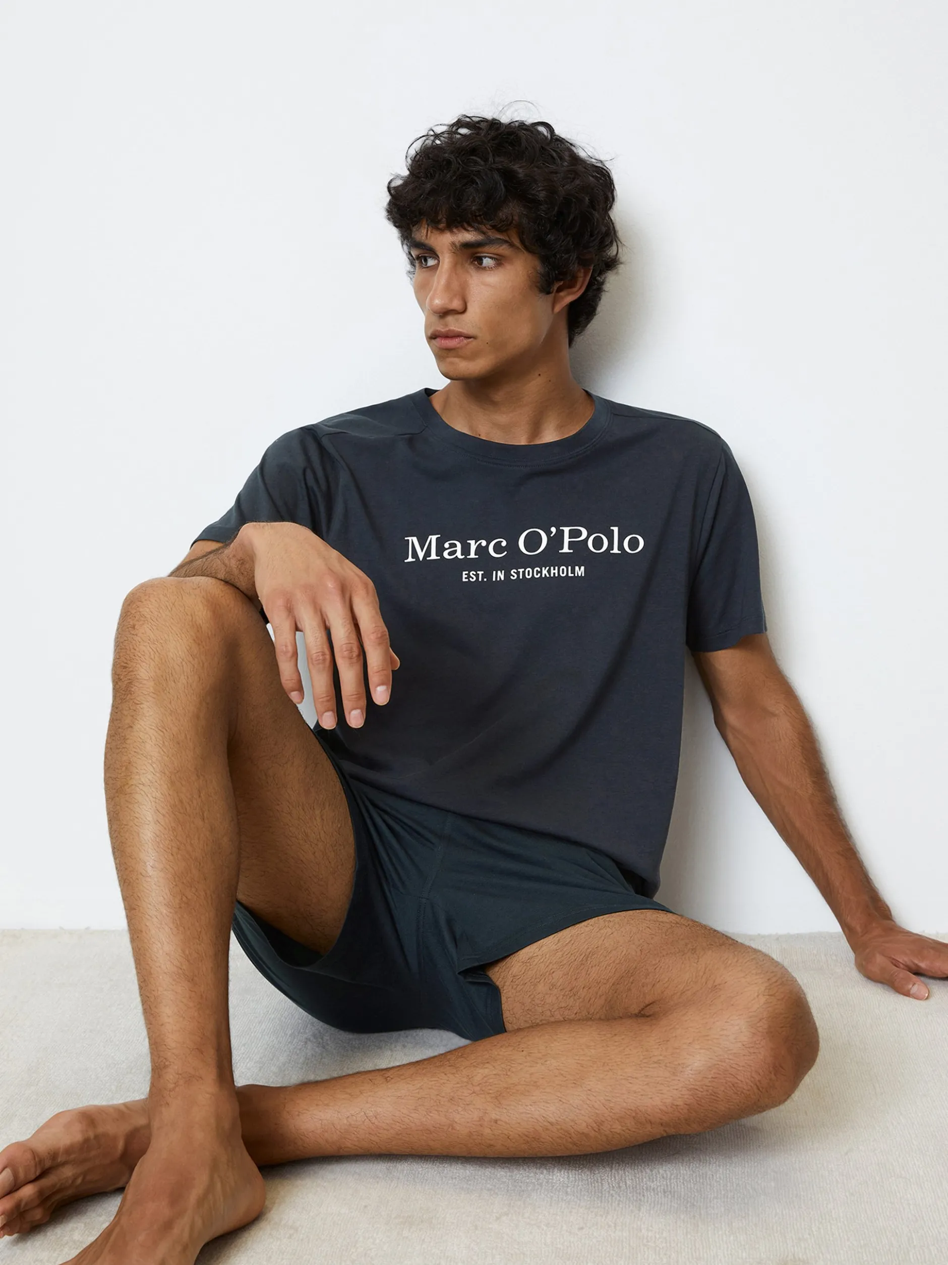 Marc O'Polo Herren T-Shirt - Mix & Match Cotton in blau