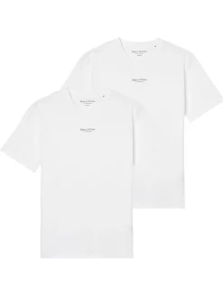Marc O'Polo Herren T-Shirts im 2er-Pack in weiß