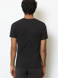 Marc O'Polo Herren V-Shirt - Essentials in schwarz