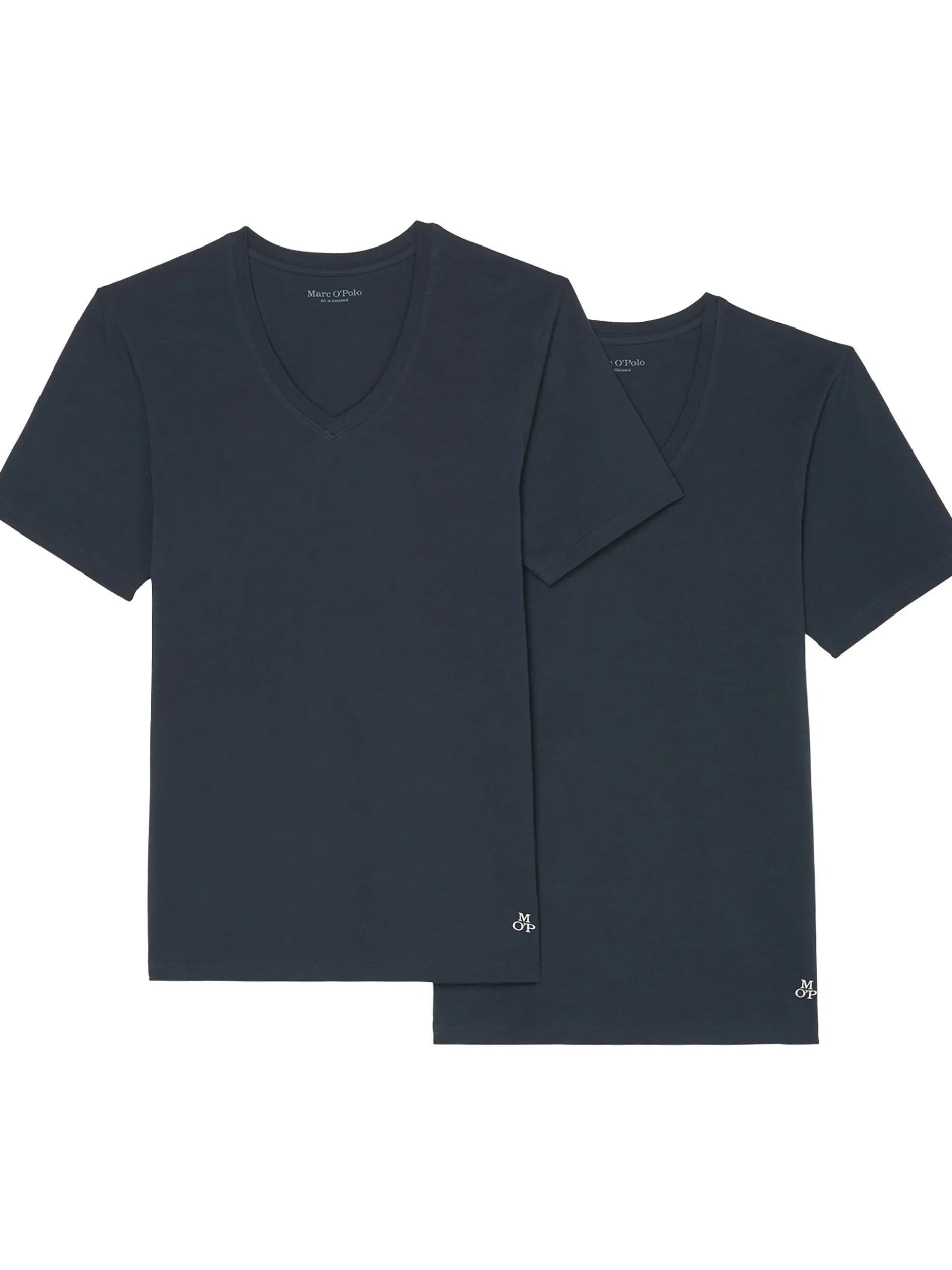Marc O'Polo Herren V-Shirt - Essentials in blau