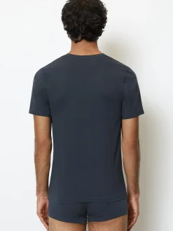 Marc O'Polo Herren V-Shirt - Essentials in blau