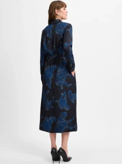 Marie Lund Collection Damen Blusenkleid in indigo